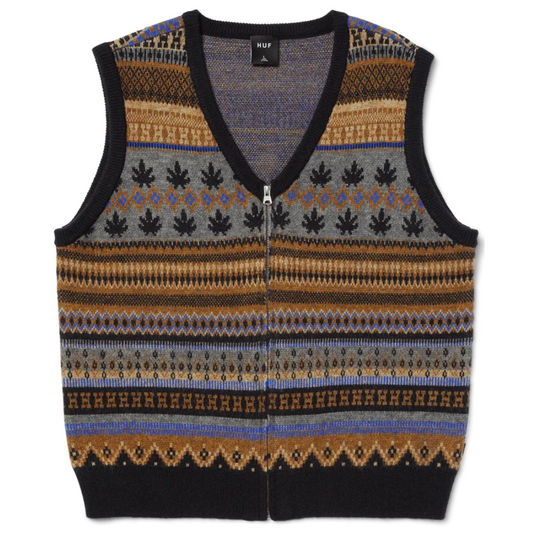 HUF HUF Gilbert Knit Zip Sweater Vest | The Vines