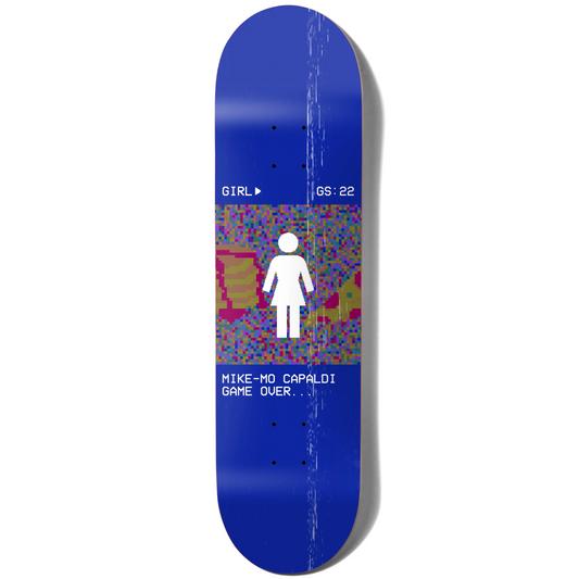 Girl Girl Game Over Mike Mo Blue Skateboard Deck | 8.25" Decks | The Vines