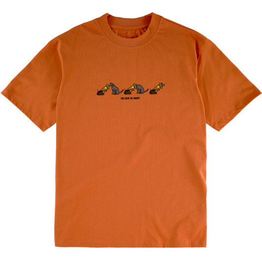 Magenta Magenta Skateboards Groove T-Shirt | Orange Tees | The Vines