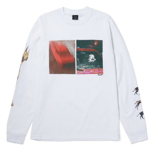 HUF HUF Red Means Go Long Sleeve T-Shirt | White | The Vines