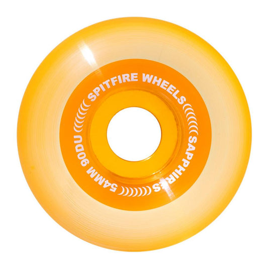 Spitfire Wheels Spitfire Soft 90D Sapphire Radial Orange Skateboard Wheels | 54mm Wheels | The Vines