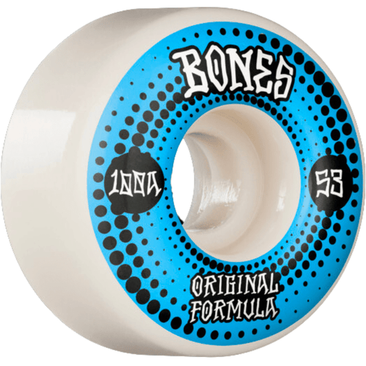 Bones Bones Originals V4 Wide 100A Skate Wheels | 53mm Blue Wheels | The Vines
