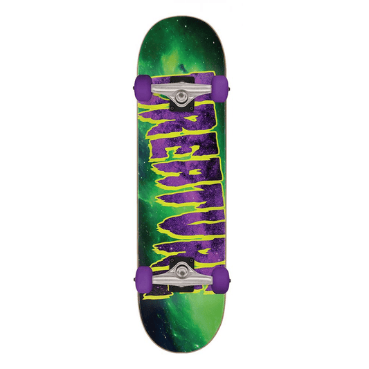 Creature Creature Galaxy Logo Complete Skateboard 7.8" | Green & Purple Completes | The Vines