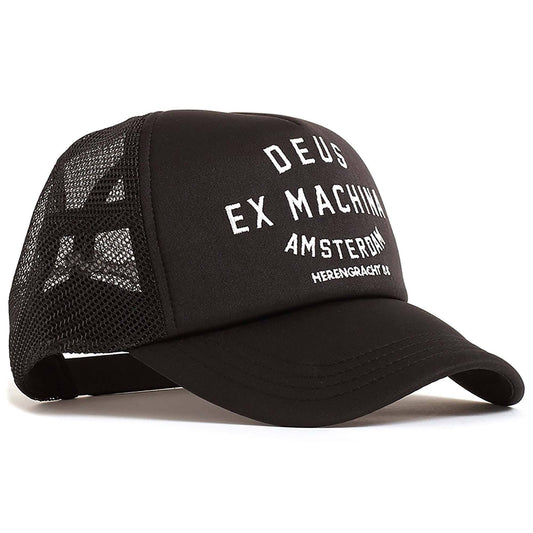 Deus Ex Machina Deus Ex Machina Amsterdam Trucker Cap Hat | Black Caps | The Vines