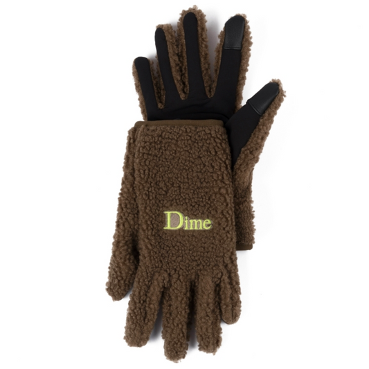 Dime MTL Dime Classic Polar Fleece Gloves | Military Brown Gloves | The Vines