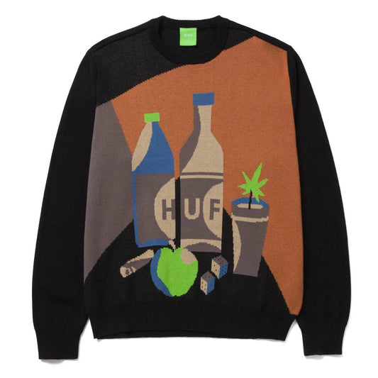 HUF HUF Still Life Crewneck Sweater | Black Crews | The Vines
