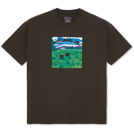 Polar Polar Skate Co Meeh T-Shirt | Brown Tees | The Vines