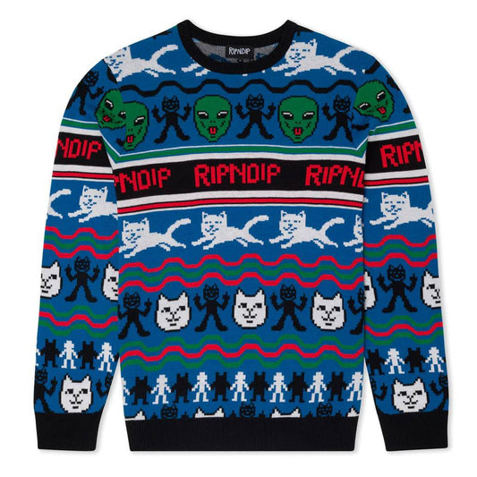 RipnDip RIPNDIP Jolly Holiday Knit Sweater | Multi Fleece | The Vines
