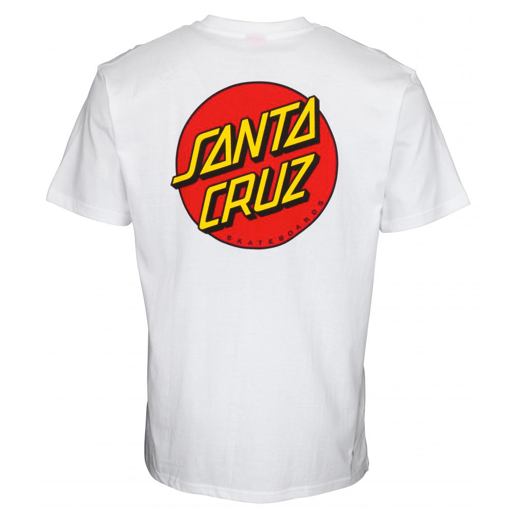 Santa Cruz Santa Cruz Classic Dot Chest T-Shirt | White Tees | The Vines