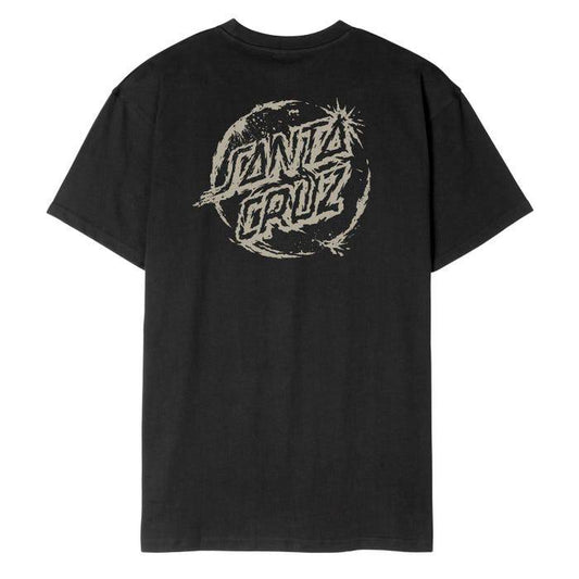 Santa Cruz Santa Cruz Erode Dot Mono T-Shirt | Black Tees | The Vines