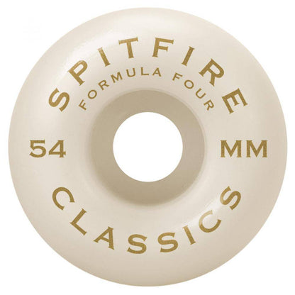 Spitfire Wheels Spitfire Formula Four Classic 99 Silver Skateboard Wheels | 54mm Wheels | The Vines