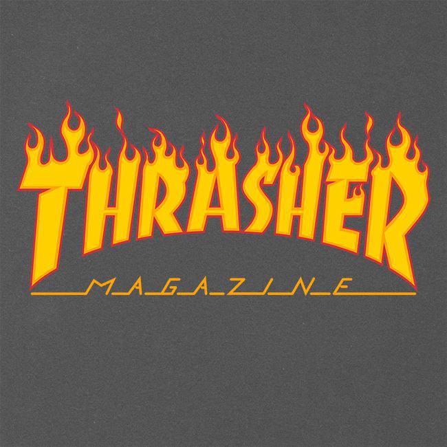 Thrasher Thrasher Flame T-Shirt | Charcoal Tees | The Vines
